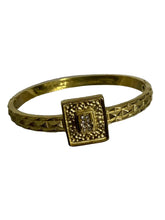 Diamond Emblem Textured Square Bracelet